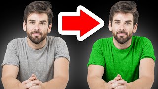 COMMENT MODIFIER la COULEUR dun VÊTEMENT ou dun OBJET sur PHOTOSHOP [upl. by Kos]