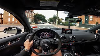 Taking My LOUD Audi RS3 on A Drive POV [upl. by Amiarom]