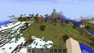 Minecraft 1122 Seed 013 Igloo at spawn and two savanna villages near snow biome [upl. by Gayla394]