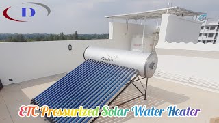 ETC Pressurized Solar Water Heater Installation [upl. by Bryanty]