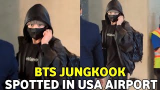 Jungkook Spotted at USA airport Jungkook Arrival To South Korea From LA at Incheon Airport 231202 [upl. by Shanahan594]