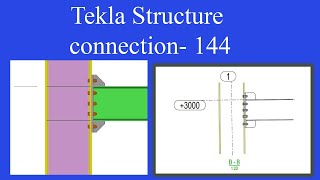 Tekla structure connection 144  Tekla Tutorial bangla  TeklaBD [upl. by Aztinaj]