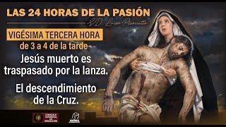 VIGÉSIMA TERCERA HORADe 3 a 4 pm Jesús muerto es traspasado por la lanza El descendimiento de la [upl. by Sanjiv]