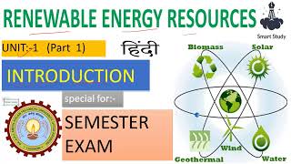 Complete course on Renewable energy resources  in one vedio  in hindi aktu [upl. by Anidene]