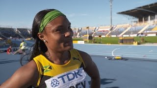 IAAF WU20 Championships Bydgoszcz 2016 100m Women SF Vanesha PUSEY JAM [upl. by Fotina]