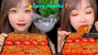 spicy noodles eating challenge asmr 🔥🍜  noodles 🥵 [upl. by Amekahs]