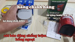 bộ chống trộm hồng ngoại năng lượng mặt trời [upl. by Nappie631]