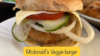 McDonald veggie burger  Vegeterian burger  homemade veggie burger  breakfast recipe [upl. by Laura]