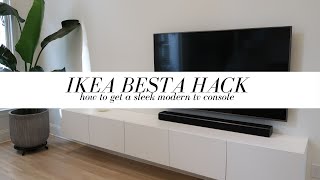 IKEA BESTA HACK  Sharing exactly what we ordered and how we installed our new TV Console [upl. by Azarcon]