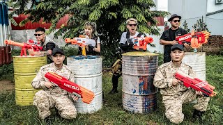 LTT Game Nerf War  Couple Warriors SEAL X Nerf Guns Destroy Criminal Gangs Fight Crime Mr Zero [upl. by Sommer]