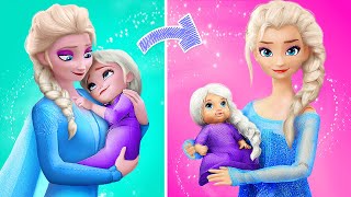 Elsa und Anna mit ihren Babys  32 Frozen DIYs [upl. by Oakie805]