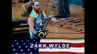 Zakk Wylde Jamming National Anthem  Denver Nuggets vs LA Lakers game on 52909 [upl. by Victorine]