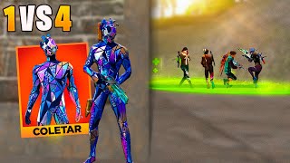 EQUIPEI A NOVA SKIN MAIS INSANA E FIZ JOGADAS INCRÍVEIS SOLO VS SQUAD FREE FIRE MOBILE [upl. by Yruoc]