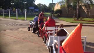 Riding the Texas mini trackless train [upl. by Cassell]