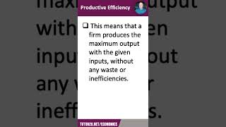 Productive Efficiency  60 Second Economics  ALevel amp IB [upl. by Elleval]