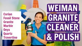 How to Clean Granite and Marble with Weiman Cleaner and Polish Product Review [upl. by Leumek576]