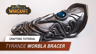 Crafting Tutorial Worbla´s Pearly Art Bracer Tyrande Whisperwind  JakCosplay [upl. by Eckblad]