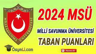 2024 MSÜ Taban Puanları Kara Harp Okulları Hava Harp Okulları Astsubay MYO [upl. by Jamison]