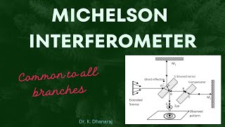 Michelson Interferometer  Optics  Anna University  physics [upl. by Akkahs]