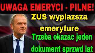 ZUS wypłaci wyższą emeryturę Trzeba okazać jeden dokument sprzed lat EMERYTURY 2024 [upl. by Nillek]