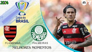 FLAMENGO X PALMEIRAS  MELHORES MOMENTOS OITAVAS DE FINAL COPA DO BRASIL 2024 EA FC 24 [upl. by Sobel353]