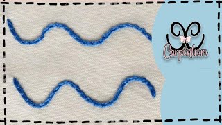 PUNTO CATENELLA ricamo tutorial​CCarpentieri [upl. by Linskey41]