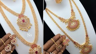 Adstonecombobridal setnecklaceharamwith pricesimitation jewellery [upl. by Talyah]