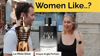 Women react to Giorgio armani Acqua di giò Parfum vs JPG Le male Elixir [upl. by Ynney260]