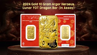 Showcasing the Dazzling Gold 10 Gram Argor Heraeus Dragon Bar  BOLD Precious Metals [upl. by Auos600]