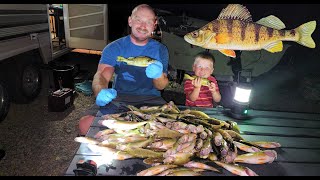 Late Summer Perch Fishing Klamath Lake OREGON Lots of Fish Fillets [upl. by Kubis]