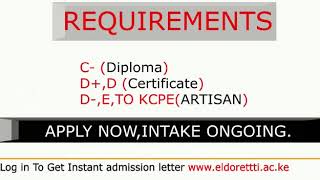 Eldoret Technical Training Institute 2020 Intake [upl. by Qulllon]