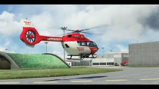 MSFS 2020 DRF Luftrettung H145 test flight at Karlsruhe BadenBaden EDSB [upl. by Donatelli]