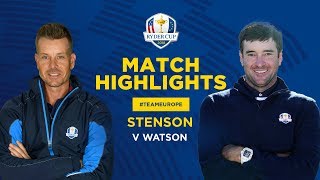 Stenson vs Watson  Ryder Cup Sunday Singles Highlights [upl. by Adelia]