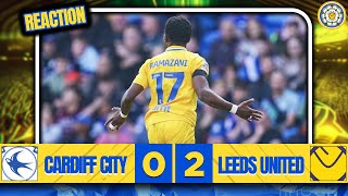 RAMAZANI LEEDS UNITED CRUISE PAST CARDIFF  Cardiff 02 Leeds United Match Reaction [upl. by Butta]