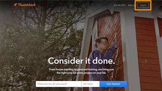 How to Log in to Your Thumbtack Account [upl. by Tressia]