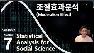 사회과학통계 시즌2 chapter7 조절효과분석Moderation Effect논문통계 사회조사분석사 [upl. by Haerb]