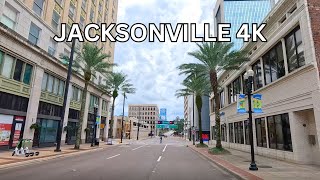 Jacksonville 4K  City Downtown Drive [upl. by Acirretal614]