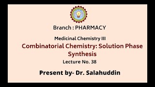 Solid phase synthesisCombinatorial chemistryShiv Bhadra Singh [upl. by Eigna]