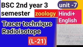 BSC 2nd year 3rd semester zoology topic Tracer technique Radioisotope [upl. by Ynagoham]