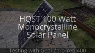 HQST 100 Watt Monocrystalline Solar Panel Review [upl. by Huff]