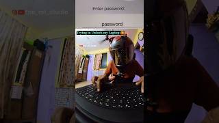 Everything is Possible🤣💪💪  laptop password forget shorts funny how helmet tricks [upl. by Nodlew]