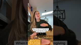 Anyone else in the leftover trenches 😭funnyshorts comedy holidayseason millennial cooking [upl. by Obbard]