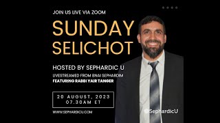 Sephardic Selichot Service Livestreamed from Bnai Sephardim Synagogue Hollywood Florida [upl. by Johnna417]