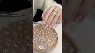 ⏩Winter ❄️ Nail design nails nailart naildesigns youtubeshorts [upl. by Aivatnuhs]