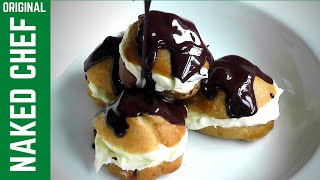 Chocolate PROFITOROLE recipe  How to make Profiteroles  Choux pastry [upl. by Yhtak]