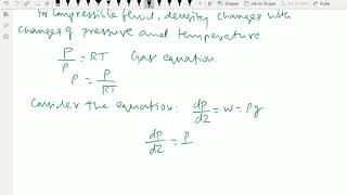 Fluid Mechanics  Pressure at a point in a compressible fluid  44 [upl. by Lemmor]