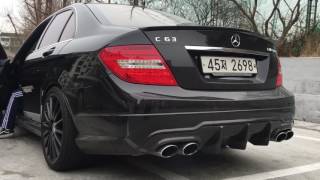 Benz C63 amg Exhaust MCT  C63 AMG 배기음 [upl. by Kelsi482]