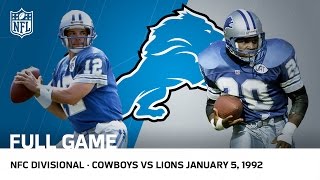 Lions Capture First Postseason Win Since 1957  1991 Divisional Playoffs  NFL Full Game [upl. by Stenger]