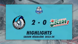 Spartiates de Marseille 20 Jokers de CergyPontoise  Highlights  Synerglace Ligue Magnus 202324 [upl. by Enad]