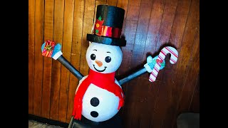 Cómo Hacer Una Piñata Muñeco De Nieve ⛄️ navidad diy trending trend diy diypinata piñata [upl. by Nawotna147]